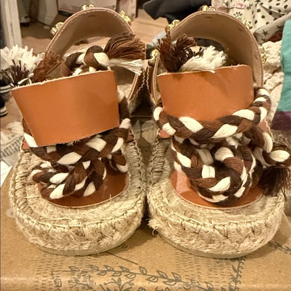 FREE PEOPLE WANDER SHELL WRAP ESPADRILLES NWB sz 9.5